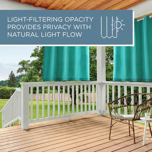 Vista 199 de TOWN & COUNTRY BASICS Cabana Cortinas Sólidas de Peso Pesado para Interiores y Exteriores, Opacidad de Filtrado de Luz con Parte Superior de Ojales