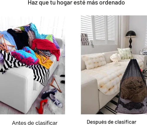 Vista 5 de Paquete de 2 bolsas de malla para lavandería, bolsa de 24 x 36 pulgadas con cordón resistente, fábricas, universidad, dormitorio, viajes y Negro