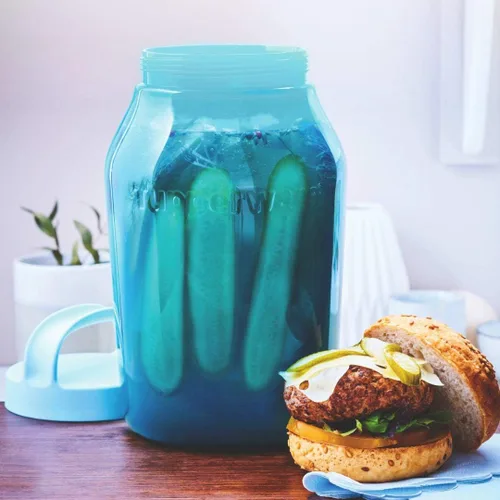 Vista 2 de Tupperware Tarro de almacenamiento de plástico - 3 litros, 1 pieza, azul