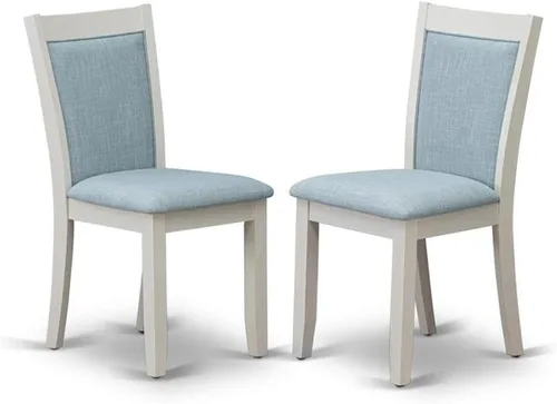 Vista 11 de East West Furniture MZC0T01 Monza Parson - Sillas de comedor tapizadas de tela de lino crema, juego de 2, lino cepillado blanco