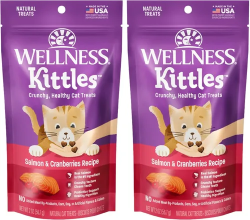 Vista 13 de Wellness Kittles - Snacks crujientes naturales sin granos para gatos, pollo y cranberry, bolsa de 2 onzas