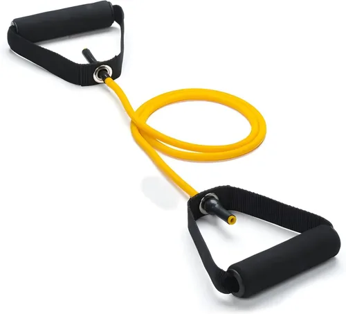 Vista 13 de Banda de ejercicio de resistencia con asas, banda de entrenamiento para terapia física, entrenamiento de fuerza, gimnasio en casa, fitness