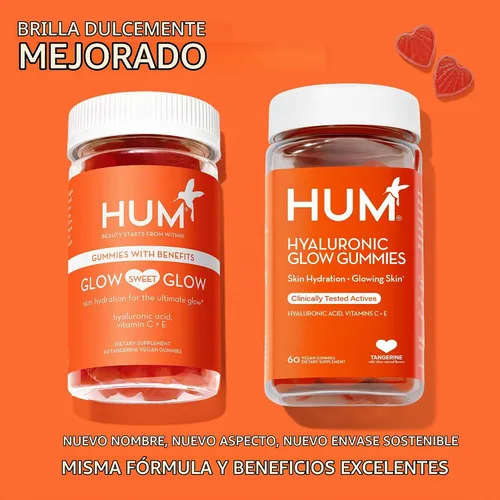 Vista 3 de HUM Gomitas Hyaluronic Glow con ácido hialurónico, vitamina C, mandarina