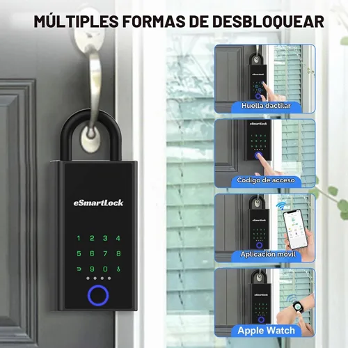Vista 9 de eLinkSmart - Caja de bloqueo para llaves con código, huella digital