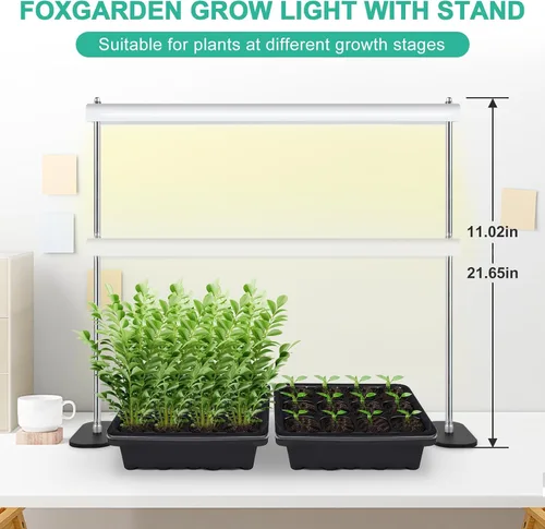 Vista 3 de FOXGARDEN Soporte de Luz de Cultivo, Iluminación LED Avanzada para el Crecimiento de Plantas con Temporizador de 4/8/12H, 6 Opciones de Atenuación