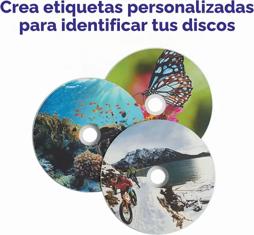 Vista 4 de Verbatim CD-R 700MB 52X Disco de Medios Grabables Imprimible con Inyección de Tinta Blanca en Hub - 100 Spindle, (Paquete de 4)