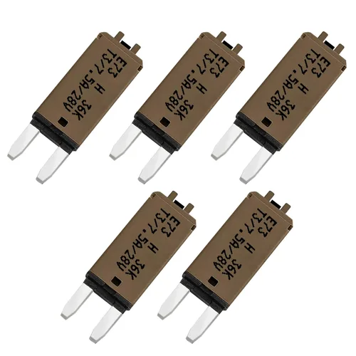 Vista 40 de GLOSO Disyuntores E73 Mini ATM 5 Amp Restablecimiento manual (T3) - 1 paquete (5A)