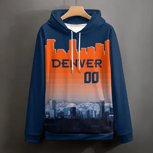 Vista 37 de Custom Football Hoodies City Night Skyline Personalized Sweatshirt Name Number Fan Gift Pullover for Men Women Youth