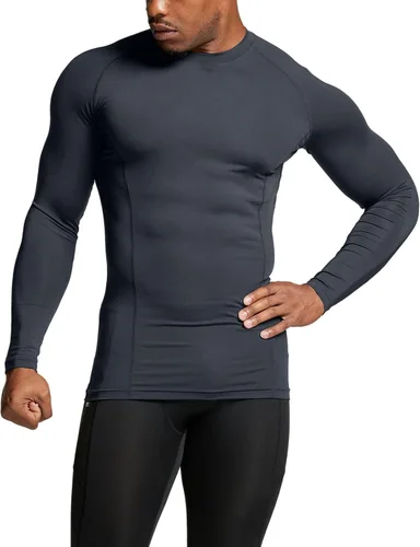 Vista 9 de ATHLIO - Paquete de 1 o 3camisetas de compresión de manga larga con FPU 50+ para hombre, camiseta de protección para deportes acuáticos