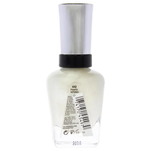 Vista 3 de Sally Hansen Esmalte de uñas de manicura de salón completo Color de uñas multibeneficio Fórmula fortalecedora de queratina 012 blancos perlados