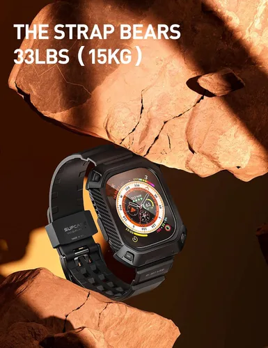 Vista 6 de SUPCASE Funda para Apple Watch Ultra con correa (Unicorn Beetle Pro), [2 protectores de pantalla] [protección contra caídas de grado militar] Funda
