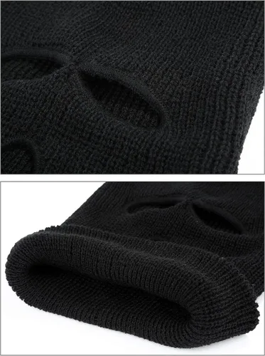 Vista 4 de Blulu 4 Pieces Warm Full Face Cover Ski Winter Mask Balaclava Knit Full Face Mask for Men Women Outdoor Sports