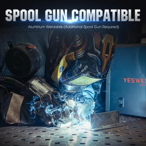 Vista 8 de YESWELDER MP200-PRO Soldador y cortador de plasma Combo, MIG/Pulso MIG/Núcleo de flujo/Levantamiento TIG/Pulso TIG/Stick/Pulse Stick/CORT/Spool Gun