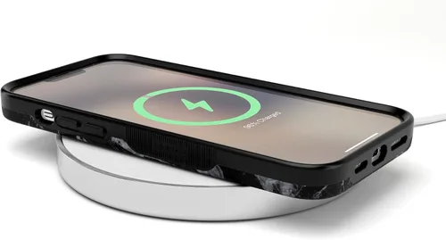 Vista 12 de Casely Funda para iPhone 13 mármol negro perla Diseño protector audaz Compatible con MagSafe