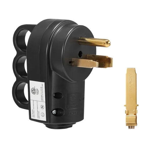 Vista 11 de Receptáculo NEMA 6-50R, 50 Amp 3 clavijas 250 voltios soldador de repuesto enchufe hembra resistente, negro, certificación ETL