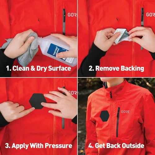Vista 4 de GEAR AID Tenacious Tape Gore-TEX - Parches de tela para fijar rápidamente agujeros y desgarros en chaquetas, guantes, pantalones de lluvia y esquí