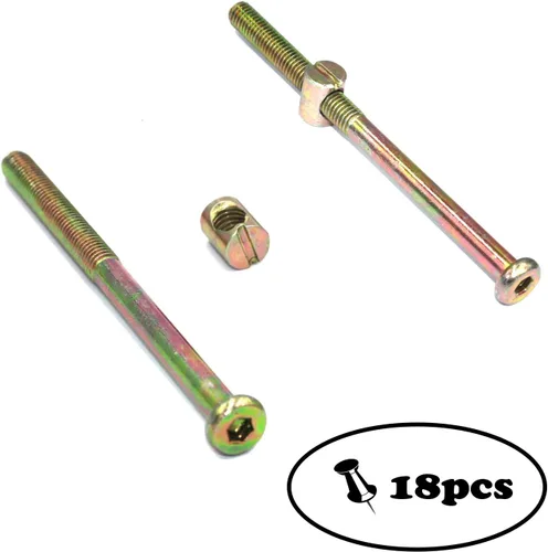 Vista 2 de FGen 18 Uds. Accesorios de cama para niños, tornillos hexagonales, cabeza de martillo, conector de tornillo tuerca de martillo M8-4.331 in