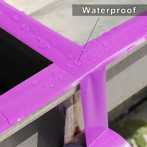 Vista 5 de Cinta adhesiva morada de 3 pulgadas impermeable, resistente, 3 pulgadas x 60 yardas, cinta adhesiva de grado industrial de 9 milésimas de pulgada