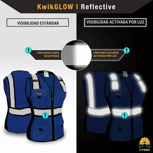Vista 5 de KwikSafety Multi-Color Safety Vest for Women ANSI Class Unrated Hi Vis Vest