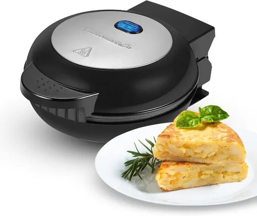Vista 9 de Elite Gourmet EWM460 Máquina para Hacer Gofres Belgas Giratoria con Volteo Antiadherente, Gofres de 1.25 Pulgadas de Grosor, Hash Browns, Keto, Negro