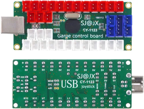 Vista 4 de SJJX Arcade DIY Kit LED USB Encoder Board Zero Delay Arcade Controller Joystick Button Fight Stick Raspberry Pi Retro Pie MAME 5V LED Power