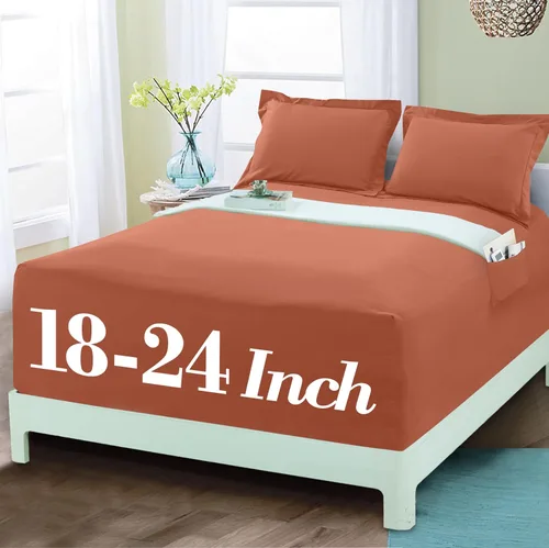 Vista 26 de Mocassi - Sábanas ajustadas de tamaño Twin con bolsillo profundo y efecto refrescante de hasta 16 pulgadas - Sábanas de lujo tipo hotel de 1800