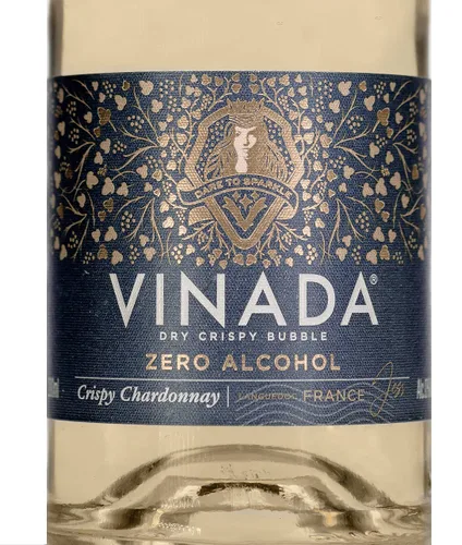 Vista 3 de VINADA - Crispy Chardonnay Mini - Vino Cero Alcohol - 6.8 fl oz (24 Botellas de Vidrio)
