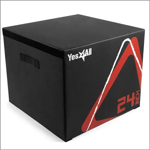 Vista 8 de Yes4All Caja pliométrica ajustable de espuma suave, entrenador de saltos - Para ejercicios pliométricos y acondicionamiento, múltiples variaciones