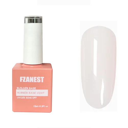 Vista 8 de FZANEST Gel constructor de base de goma para uñas, esmalte de gel de color transparente, capa base de goma elástica para extensión de engrosamiento