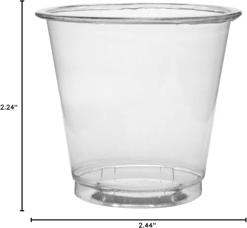 Vista 7 de Karat [3 oz - 2,500 ct] Vasos de plástico pequeños, vasos de enjuague bucal desechables para baño Transparente