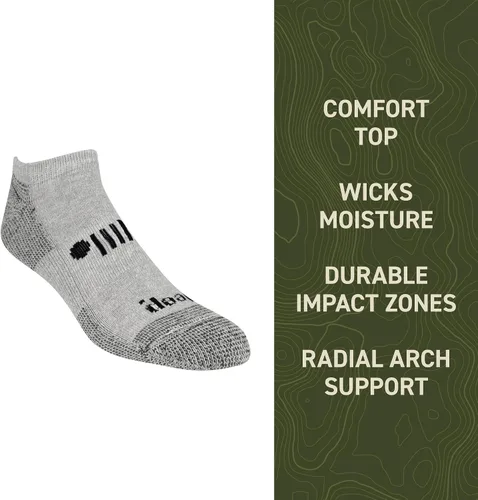 Vista 2 de Jeep Women's Wool Blend Trail No Show Socks-2 Pair Pack-Breathable Cushioned Comfort