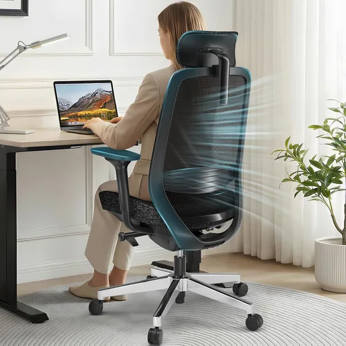 Vista 12 de ErgoSift Silla de oficina ergonómica M1 con profundidad de asiento