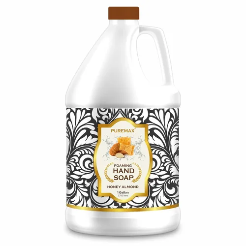 Vista 8 de Repuesto de jabón de manos espumoso con aceites esenciales, manzana verde, hidratante, totalmente natural, fabricado en Estados Unidos, 128 onzas