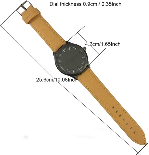 Vista 3 de CdyBox - Reloj de pulsera de cuarzo para hombre, diseño minimalista