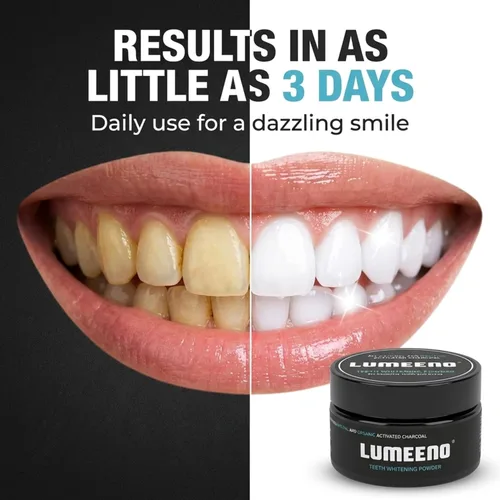 Vista 2 de Lumeeno Blanqueamiento dental de carbón activado orgánico natural para dientes y encías sensibles - Blanquea, limpia y desintoxicante - Vegano - Sin