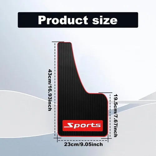 Vista 2 de 4 unidades de guardabarros universal de goma para coche, guardabarros de goma de material suave, protectores contra salpicaduras de goma universal