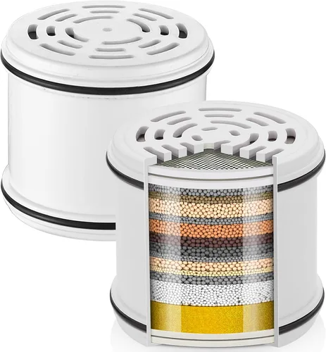 Vista 10 de Cobbe 1 paquete de filtros de repuesto para cabezales de ducha fijos, filtros suavizantes de agua para agua dura, elimina el cloro, reduce