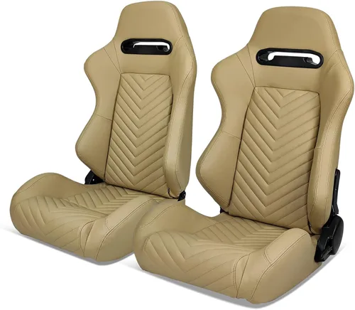 Vista 28 de IKON MOTORSPORTS, Asiento universal de carreras PU + cuero de carbono + gamuza, con deslizadores dobles, asiento deportivo reclinable negro