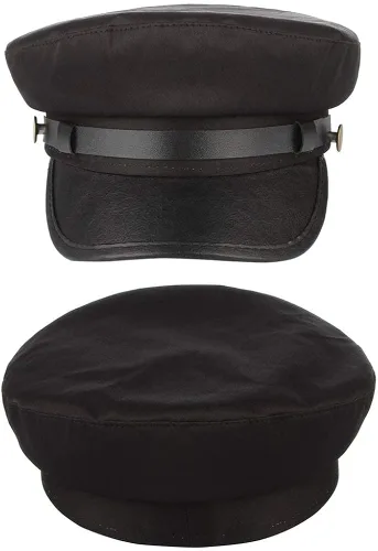 Vista 2 de S.CHARMA Chauffeur Hat for Men Women, Classic Vintage Newsboy Cap Costume Hats