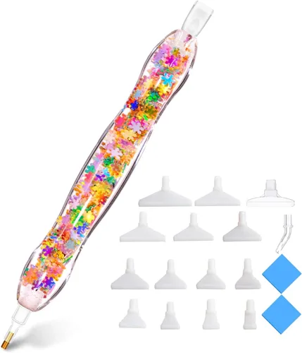Vista 11 de Praise V Do Kit de herramientas de taladro de pintura de diamante 5D con flores, para adultos, con puntas de bolígrafo, selector de gemas para arte