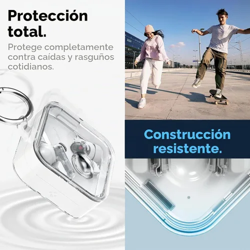 Vista 4 de Spigen Funda ultra híbrida diseñada para Nothing Ear 2 (2023) Protección de doble capa, carcasa de policarbonato transparente con parachoques