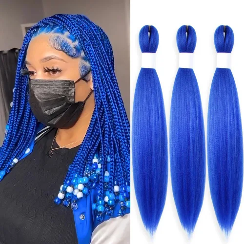 Vista 28 de Cabello trenzado burdeos, 10 pulgadas, 4 paquetes Cabello preestirado, trenzas de ganchillo cortas y rectas, textura Yaki, fibra sintética