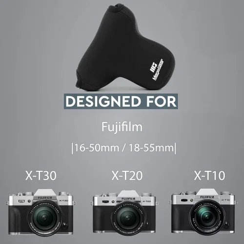 Vista 8 de MegaGear MG579 - Funda de neopreno ultraligera para cámara compatible con Fujifilm X-T30 MII, X-T30, X-T20