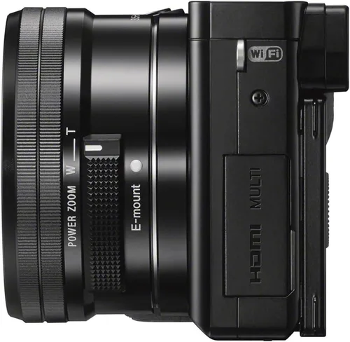 Vista 5 de Sony Alpha a6000 - Cámara sin espejo con lente de 0.630-1.969 in, color negro con bolsa suave, batería adicional, tarjeta de memoria de 64 GB