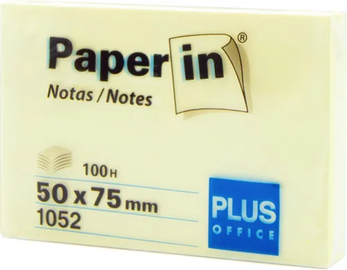 Vista 9 de Plus Office 3 blocs de notas adhesivas amarillas Post-Its para oficina, universidad, para tomar notas rápidas y recordatorios, 3 blocs de 100 hojas