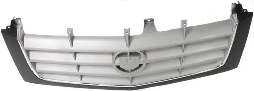 Vista 4 de Compatible con Escalade 02-06 (ESV & EXT) Conjunto de parrilla delantera Moldeado de plata de carcasa negra