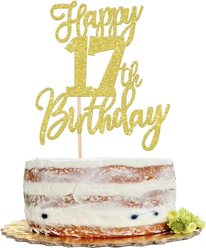Vista 19 de 1 pieza de decoración para pastel de cumpleaños número 10 con purpurina y texto en inglés "Cheers to 10" Birthday Cake Pick Ten 10 Fabulous Cake