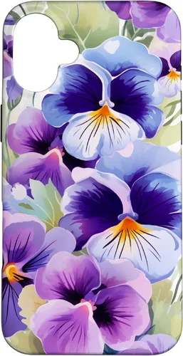 Vista 23 de Pansy Flower Pattern Floral Case for iPhone 17