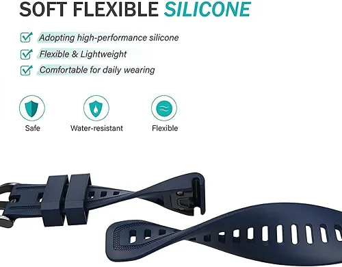 Vista 5 de Correa de reloj QuickFit con hebilla dorada, 0.78 pulgadas, impermeable, de liberación rápida, fácil ajuste, para Garmin Fenix 7S 6S Pro/Zafiro