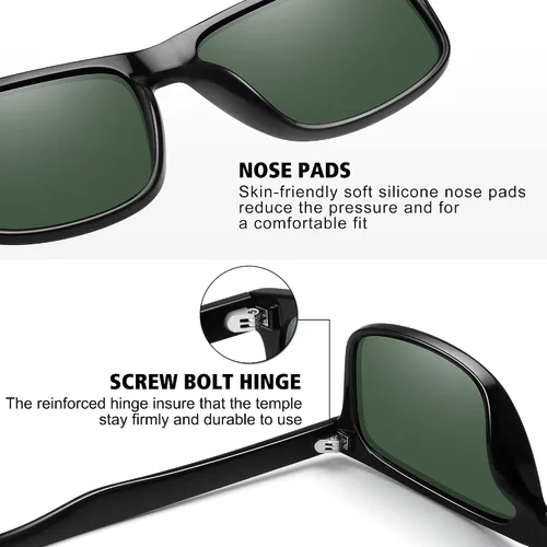 Vista 5 de MEETSUN Gafas de sol polarizadas para hombres y mujeres, gafas de sol para conducir, protección UV